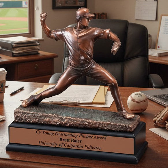 Cy Young Outstanding Pitcher Baseball Trophy