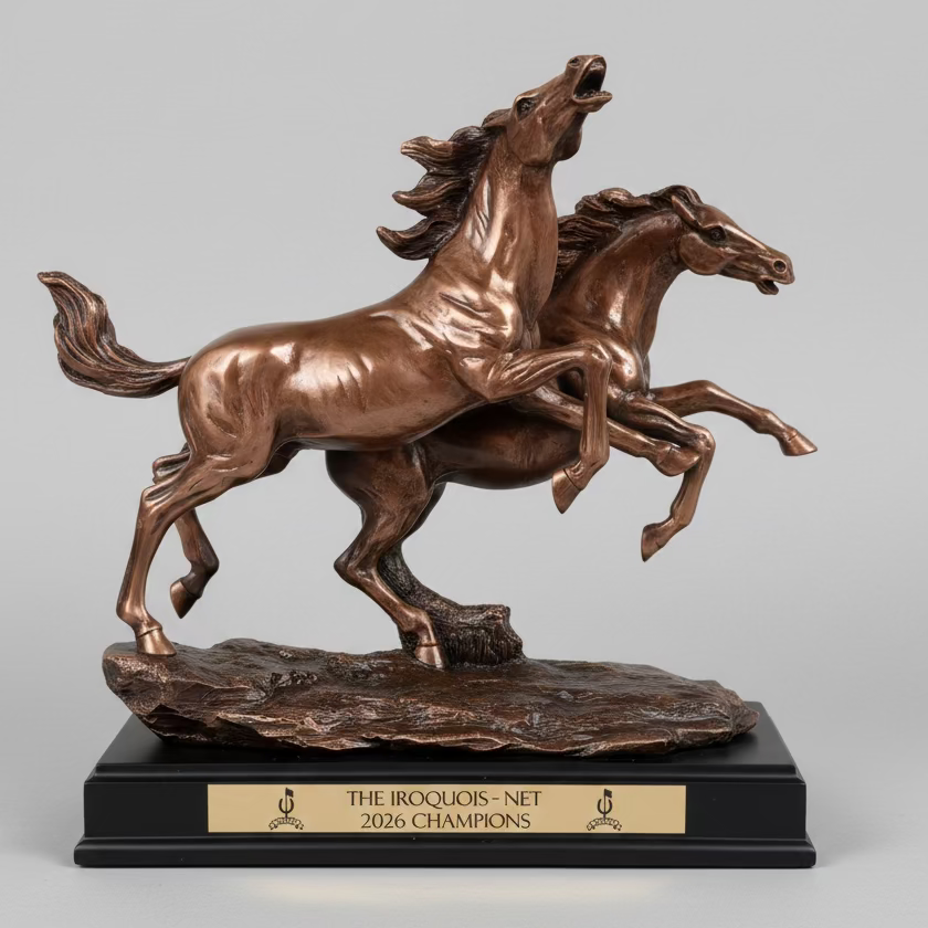 Running Bronco Horses Trophy