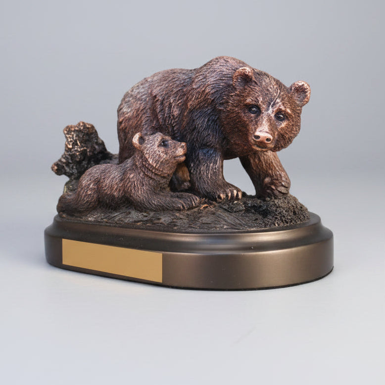 Bronze Bear with Cub Award Statue