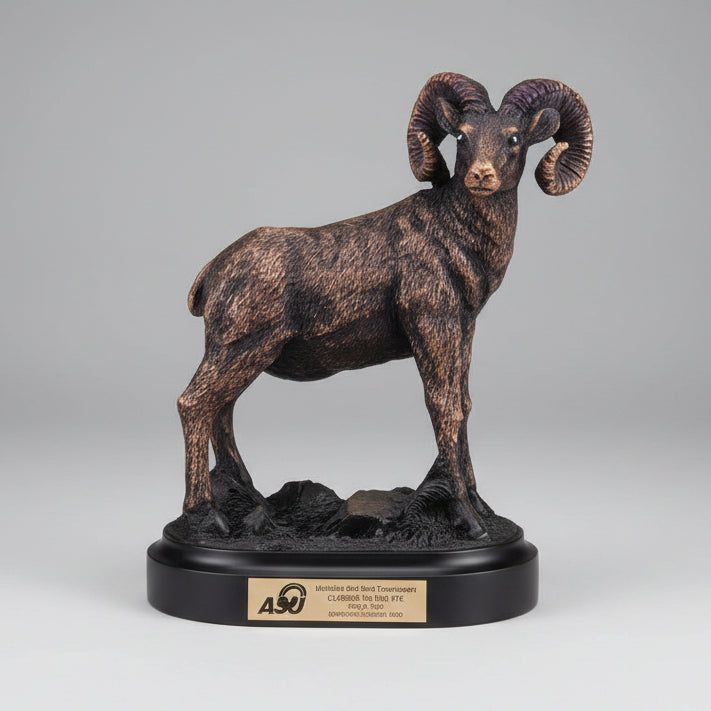Bronze Standing Ram Trophy