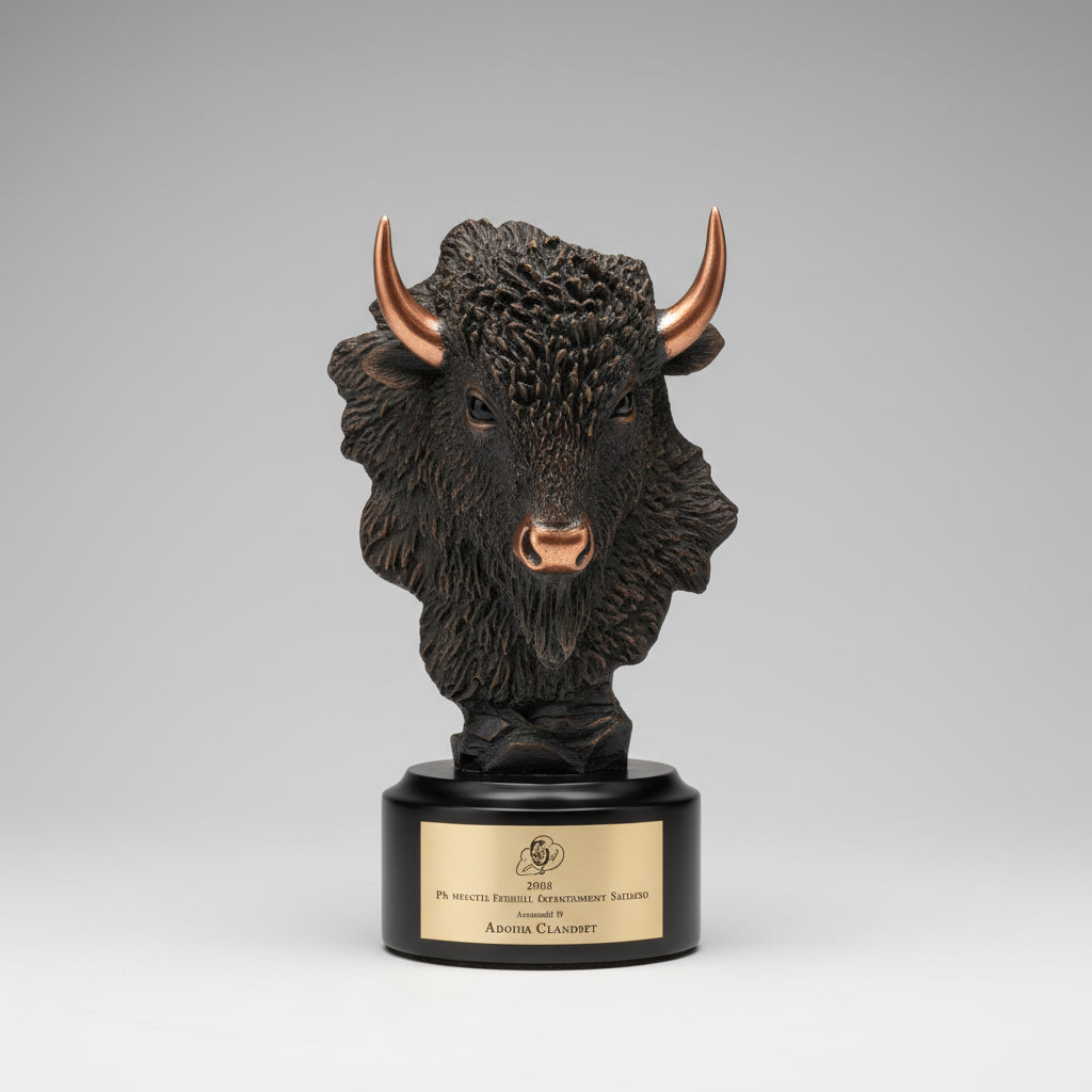 Bronze Buffalo Head Trophy Large