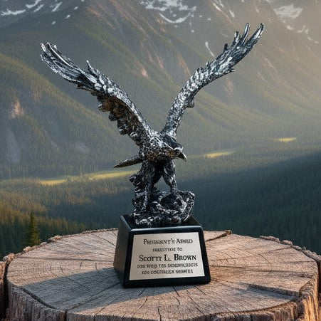 Pewter Eagle in Flight Award Large