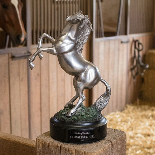 Rearing Silver Horse Trophy