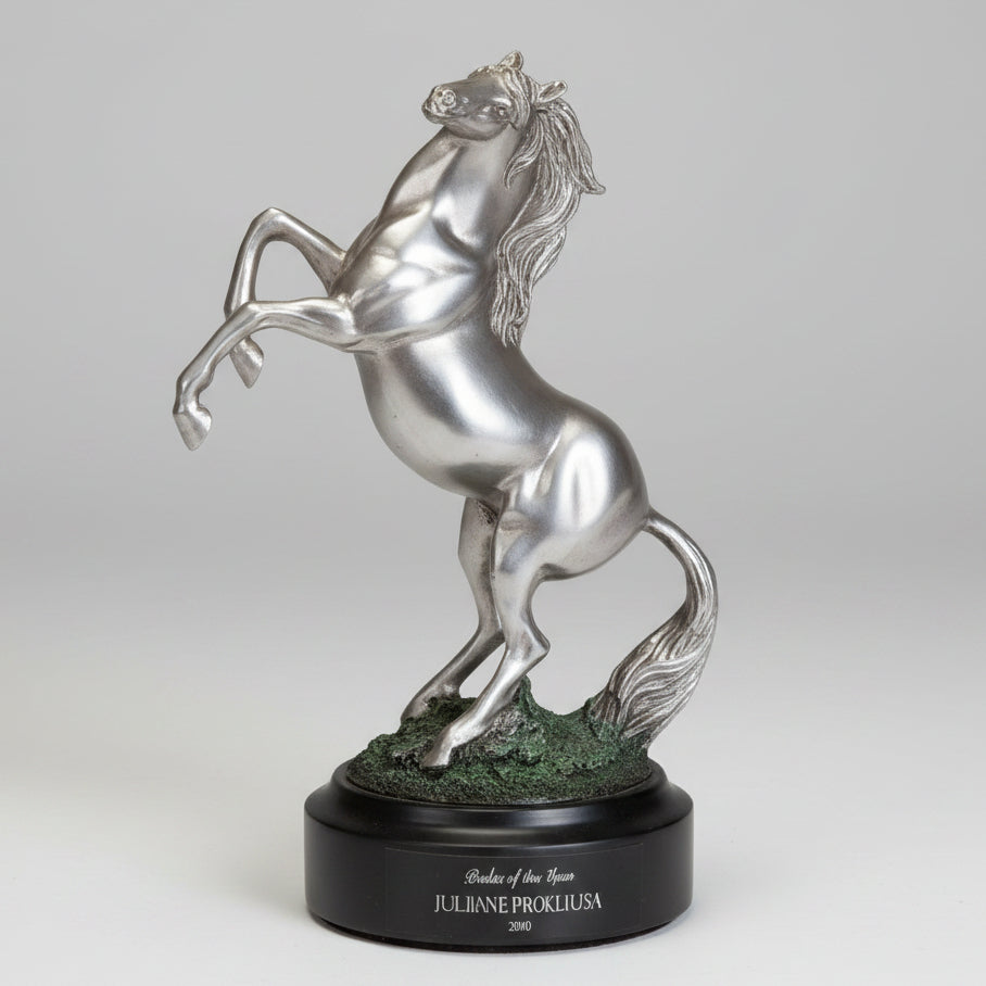 Rearing Silver Horse Trophy