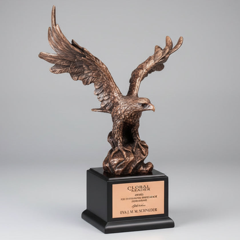 Perched Glory Eagle Trophy Large