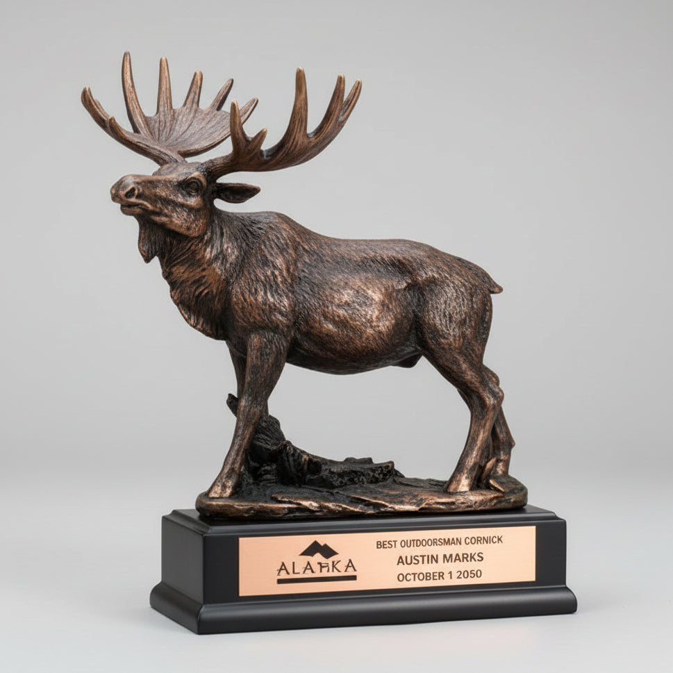 Bronze Standing Moose Trophy