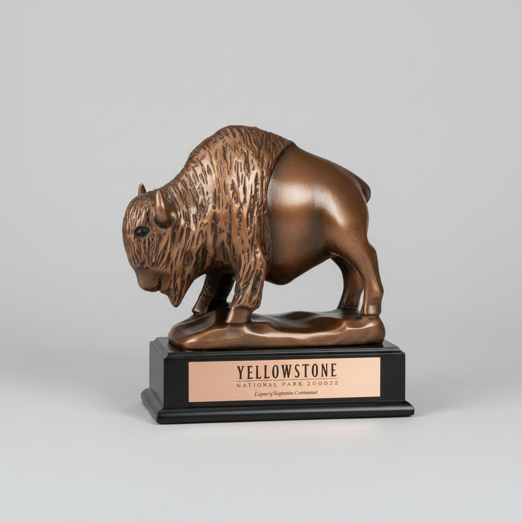 Bronze Shaggy Buffalo Trophy