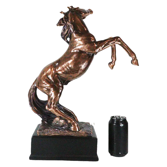 Large Rearing Bronze Horse Trophy