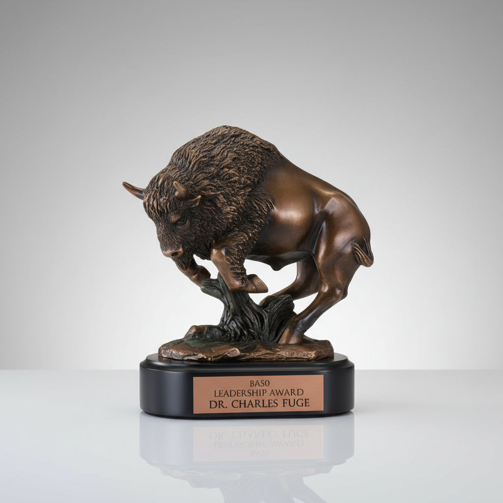 Bronze Charging Buffalo Trophy