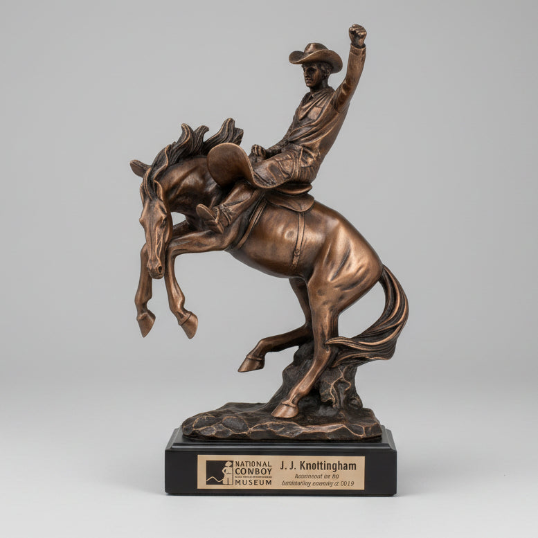 Cowboy and Horse Trophy