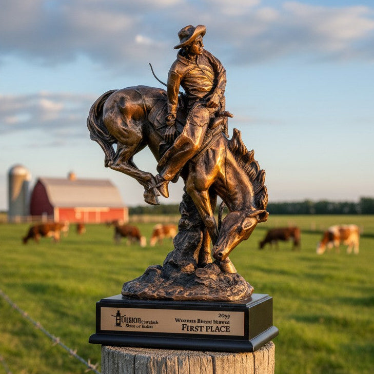 Bronco Bucking Cowboy Trophy