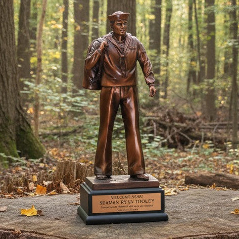 Bronze Military Navy Sailor Trophy