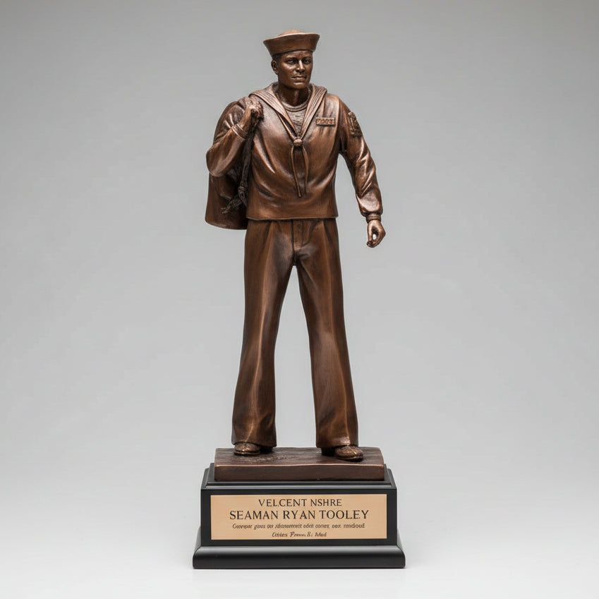 Bronze Military Navy Sailor Trophy
