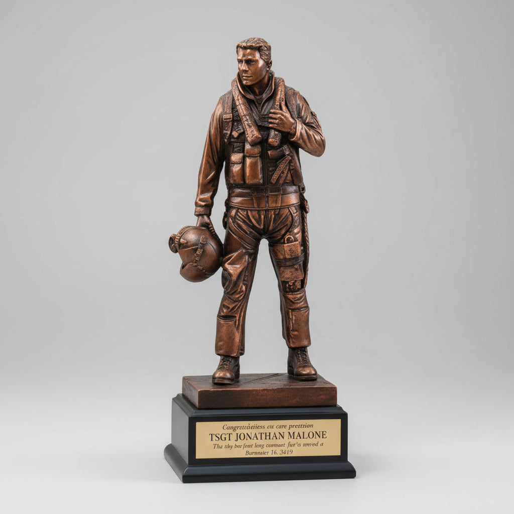Bronze Military Air Force Pilot Trophy