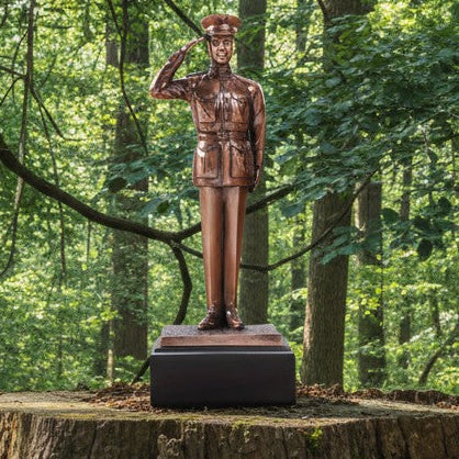 Bronze Military Dress Uniform Trophy