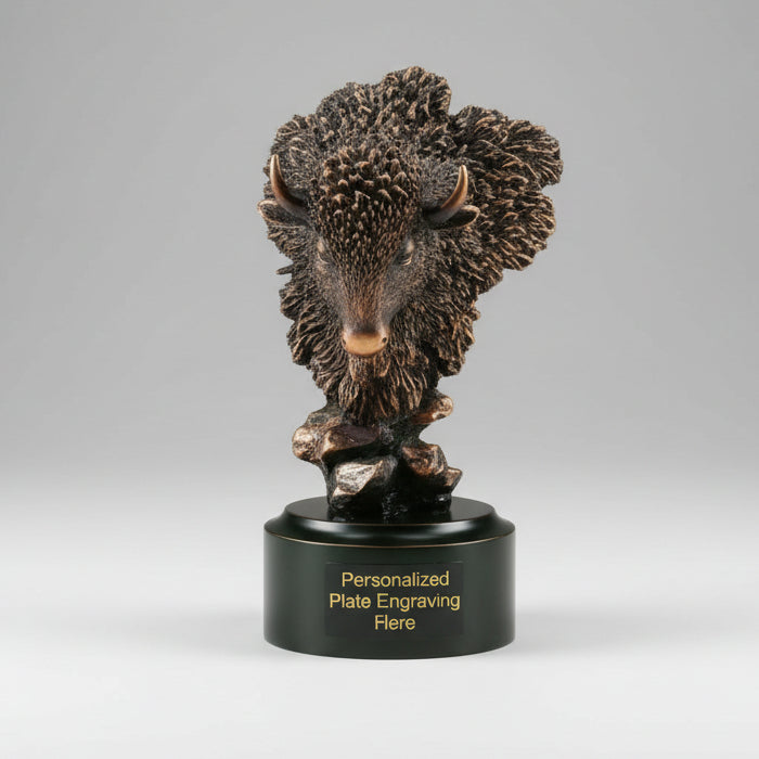 Bronze Buffalo Head Trophy small