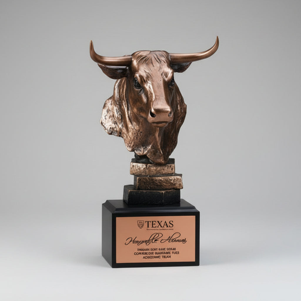 Bronze Bull Head Trophy