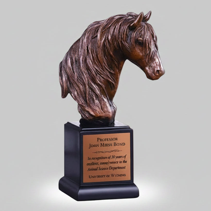 Bronze Horse Head Trophy