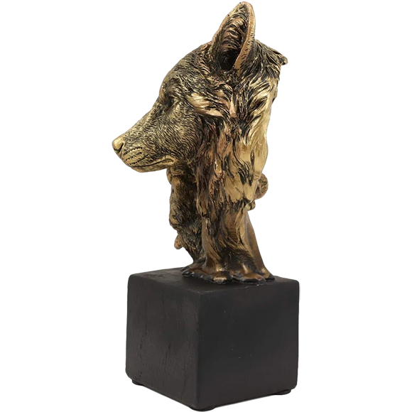 Double Wolf Heads Trophy
