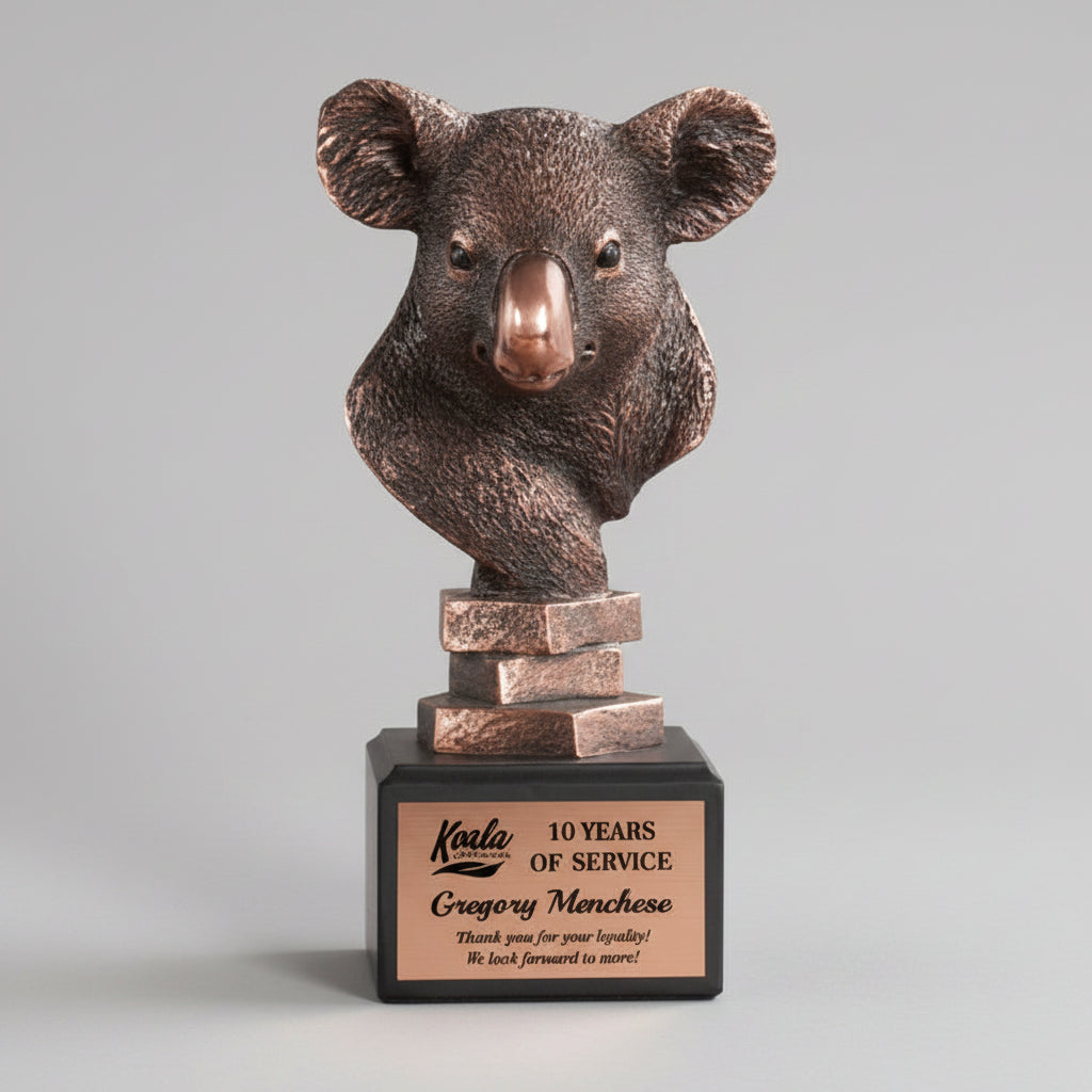 Koala Bear Head Statue Trophy