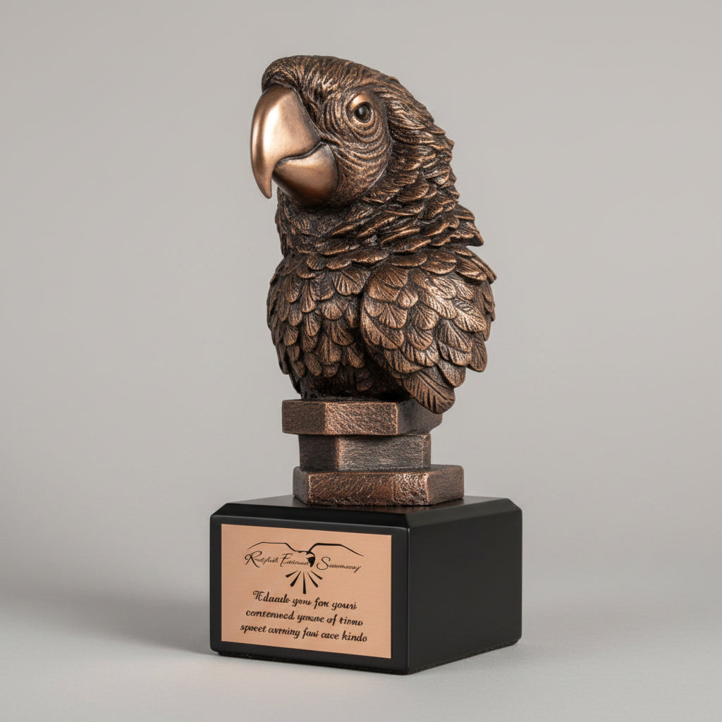 Parrot Head Statue Trophy