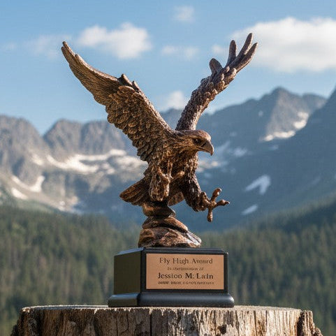 Eagle Swooping In Trophy
