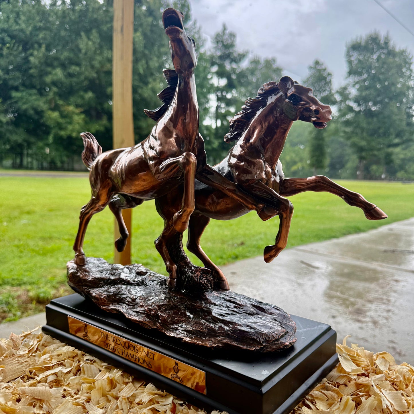 Running Bronco Horses Trophy