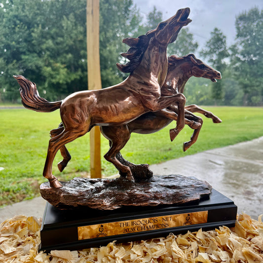 Running Bronco Horses Trophy