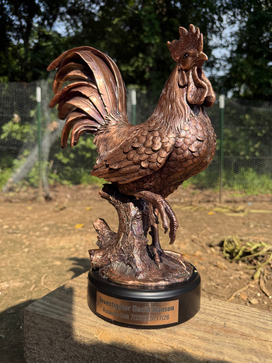 Bronze Rooster Trophy Large