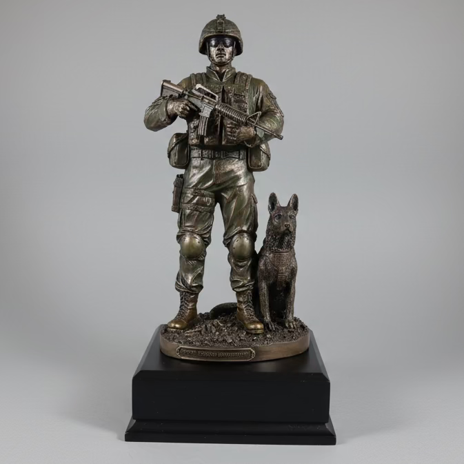 K9 Military Service Award Statue