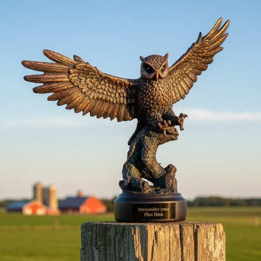 Bronze Flying Owl Award Statue
