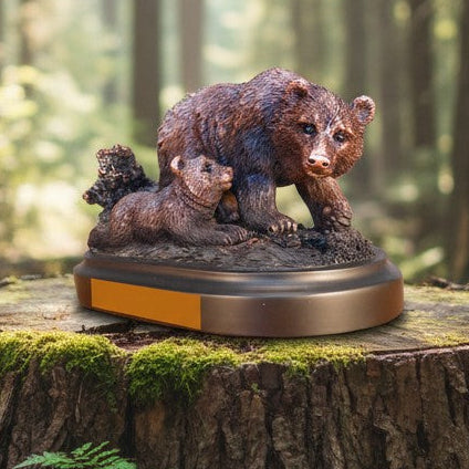 Bronze Bear with Cub Award Statue
