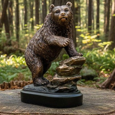 Bronze Bear on Rock Trophy