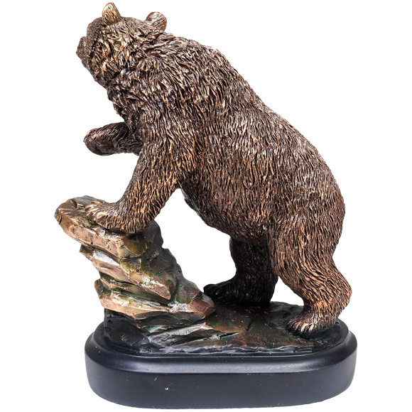Bronze Bear on Rock Trophy