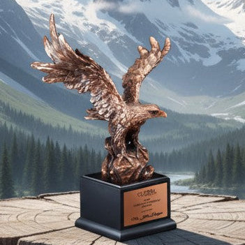 Perched Glory Eagle Trophy Large