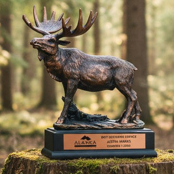 Bronze Standing Moose Trophy