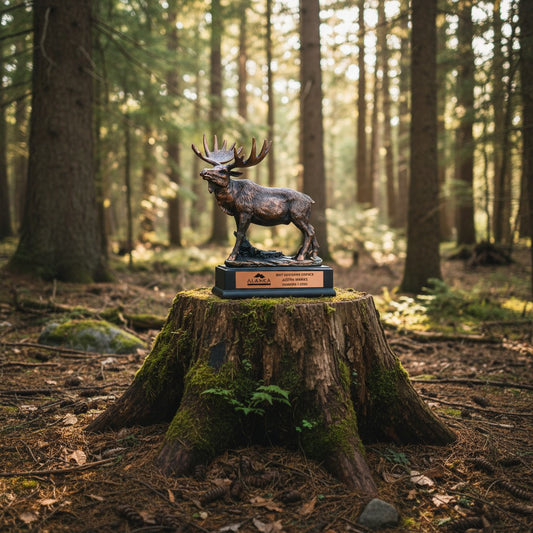 Bronze Standing Moose Trophy