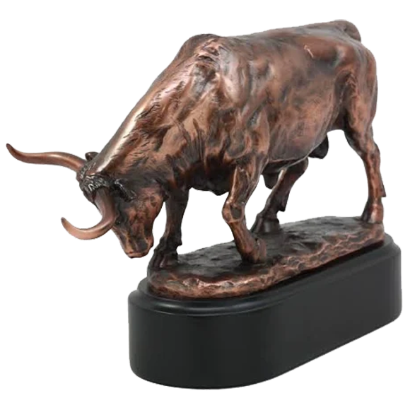 Bronze Angry Bull Trophy