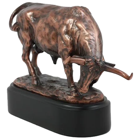 Bronze Angry Bull Trophy