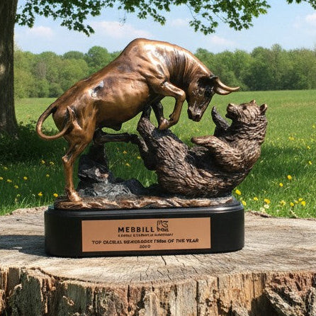 Bronze Bull and Bear Trophy