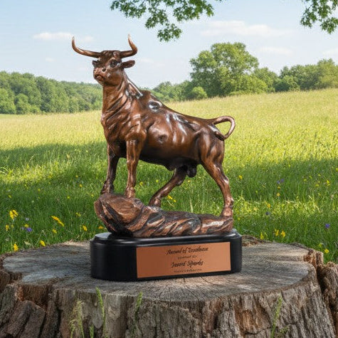 Bronze Proud Bull Trophy