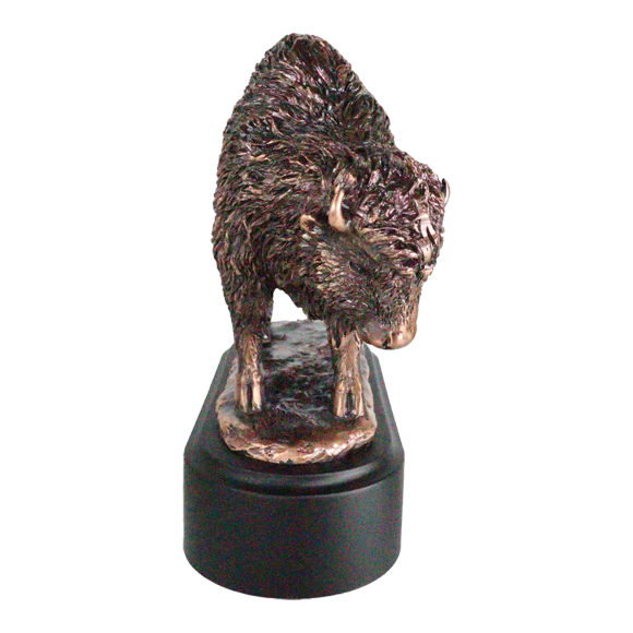 Bronze Rushing Buffalo Trophy