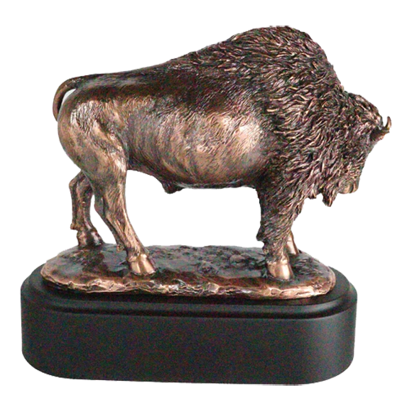 Bronze Rushing Buffalo Trophy