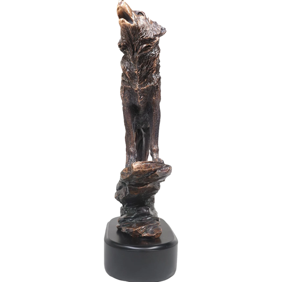 Bronze Large Rocky Wolf Trophy