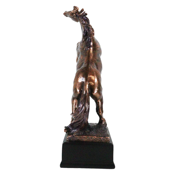 Large Rearing Bronze Horse Trophy