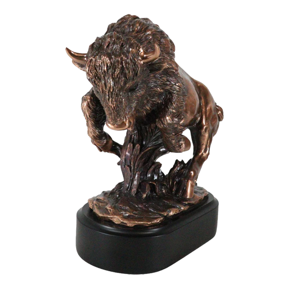 Bronze Charging Buffalo Trophy