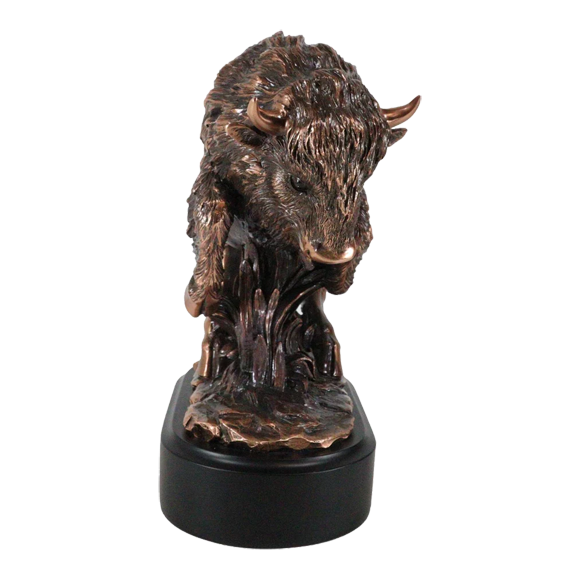 Bronze Charging Buffalo Trophy