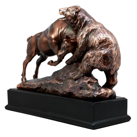 Bronze Bear and Bull Trophy