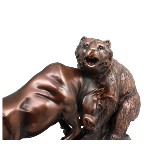 Bronze Bear and Bull Trophy