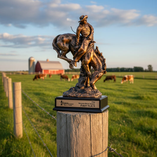 Bronco Bucking Cowboy Trophy